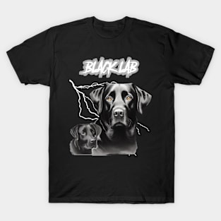 Black Lab Heavy Metal Dog Lover T-Shirt